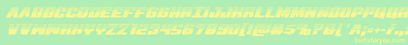 Virginhybridhalf Font – Yellow Fonts on Green Background