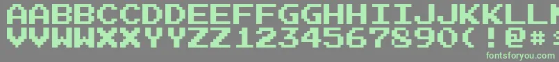 ArcadeNormal-fontti – vihreät fontit harmaalla taustalla