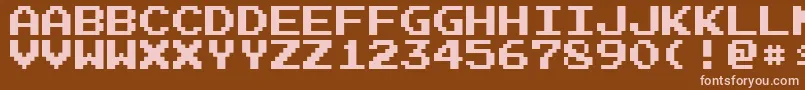 Шрифт ArcadeNormal – розовые шрифты на коричневом фоне