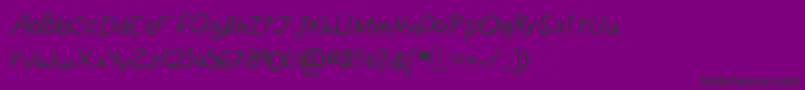 Littleberry-Schriftart – Schwarze Schriften auf violettem Hintergrund