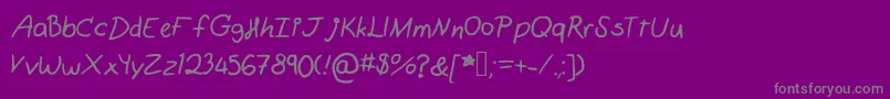 Littleberry Font – Gray Fonts on Purple Background
