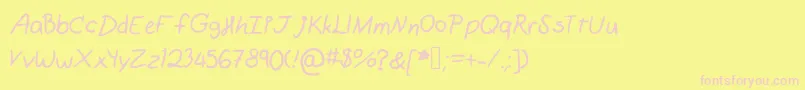 Littleberry Font – Pink Fonts on Yellow Background