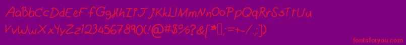 Littleberry Font – Red Fonts on Purple Background