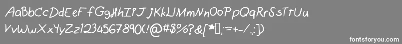 Littleberry Font – White Fonts on Gray Background