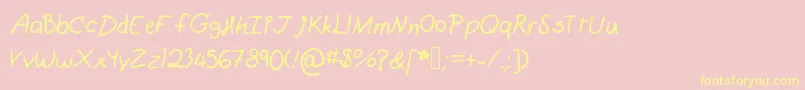 Littleberry Font – Yellow Fonts on Pink Background