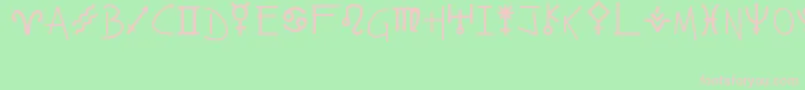 Zahstrology Font – Pink Fonts on Green Background