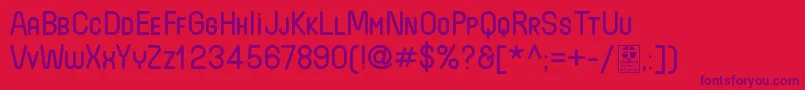 WidaRoundSmallcapsDemo Font – Purple Fonts on Red Background