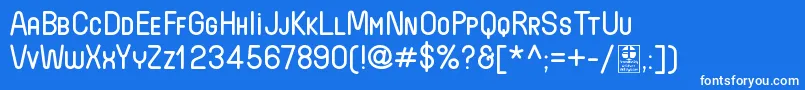 WidaRoundSmallcapsDemo Font – White Fonts on Blue Background