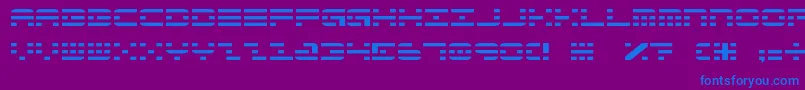 フォントAldo6 – 紫色の背景に青い文字