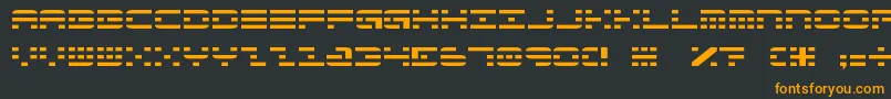 フォントAldo6 – 黒い背景にオレンジの文字