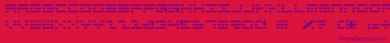 Aldo6-Schriftart – Violette Schriften auf rotem Hintergrund