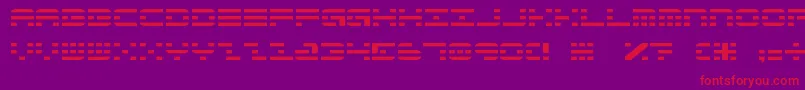 フォントAldo6 – 紫の背景に赤い文字