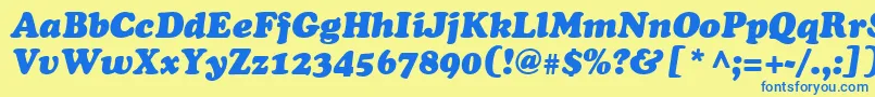 fuente AgcrownstyleItalic – Fuentes Azules Sobre Fondo Amarillo