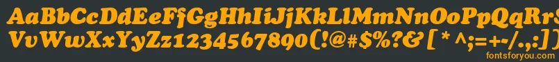 AgcrownstyleItalic Font – Orange Fonts on Black Background