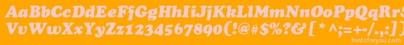 AgcrownstyleItalic Font – Pink Fonts on Orange Background