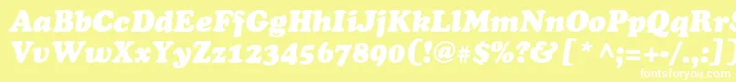 AgcrownstyleItalic Font – White Fonts on Yellow Background