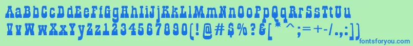 フォントAGildialnbk – 青い文字は緑の背景です。