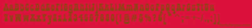 AGildialnbk Font – Brown Fonts on Red Background