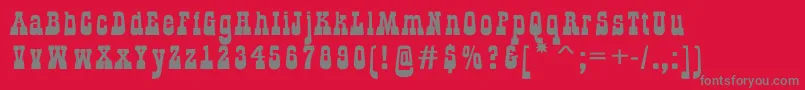 フォントAGildialnbk – 赤い背景に灰色の文字