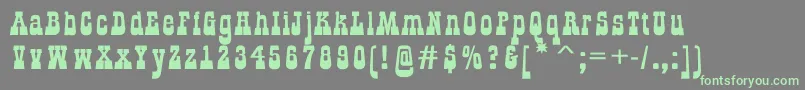 AGildialnbk Font – Green Fonts on Gray Background