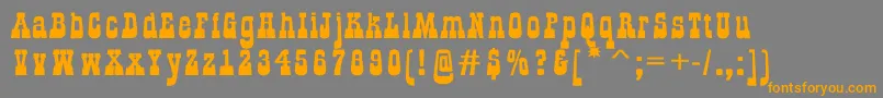 AGildialnbk Font – Orange Fonts on Gray Background