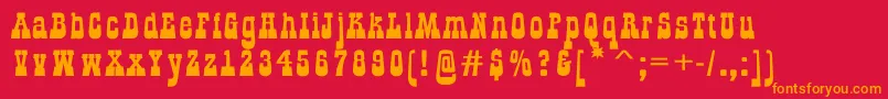 AGildialnbk Font – Orange Fonts on Red Background