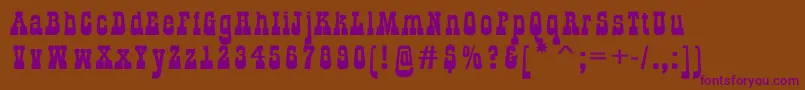AGildialnbk Font – Purple Fonts on Brown Background