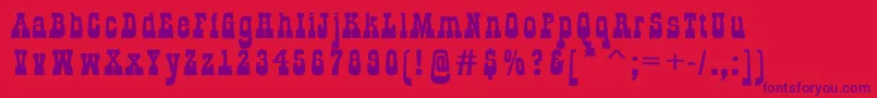 AGildialnbk-Schriftart – Violette Schriften auf rotem Hintergrund