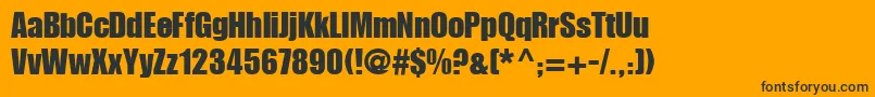 ImpactLt Font – Black Fonts on Orange Background