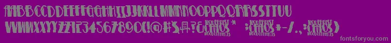 Police ModernistChaos – polices grises sur fond violet