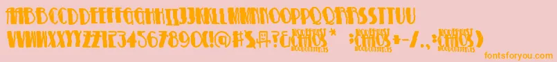 fuente ModernistChaos – Fuentes Naranjas Sobre Fondo Rosa