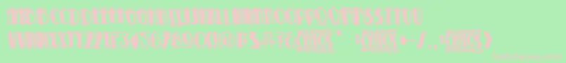 ModernistChaos Font – Pink Fonts on Green Background