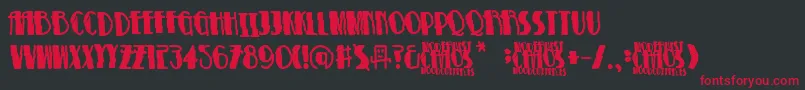 ModernistChaos Font – Red Fonts on Black Background