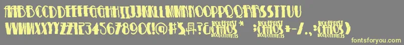 Шрифт ModernistChaos – жёлтые шрифты на сером фоне