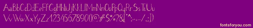 Stripe Font – Yellow Fonts on Purple Background