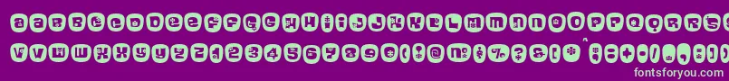 Blackcurrantcameo Font – Green Fonts on Purple Background