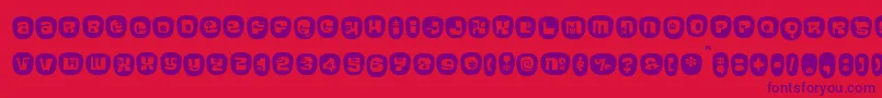 Blackcurrantcameo Font – Purple Fonts on Red Background