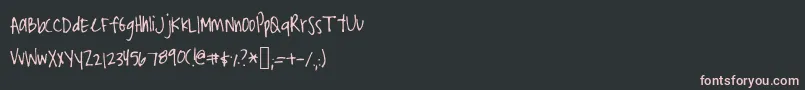 フォントStormysfontnarrow – 黒い背景にピンクのフォント