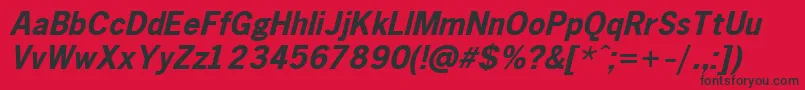 Gothic.KzBoldItalic Font – Black Fonts on Red Background