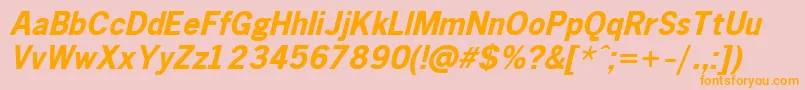Gothic.KzBoldItalic Font – Orange Fonts on Pink Background