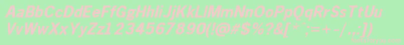 Gothic.KzBoldItalic Font – Pink Fonts on Green Background