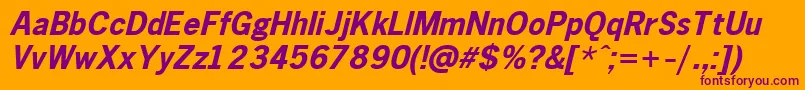 Gothic.KzBoldItalic Font – Purple Fonts on Orange Background