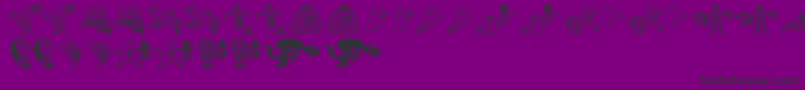Шрифт Killmca – чёрные шрифты на фиолетовом фоне