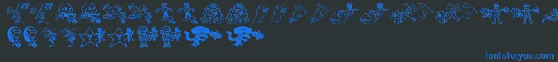 fuente Killmca – Fuentes Azules Sobre Fondo Negro