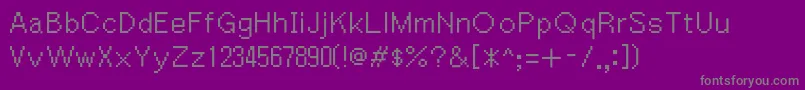 フォントIgiari – 紫の背景に灰色の文字