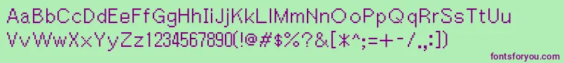 Igiari Font – Purple Fonts on Green Background