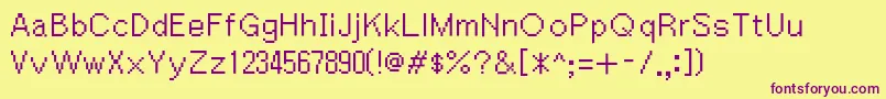 Igiari Font – Purple Fonts on Yellow Background
