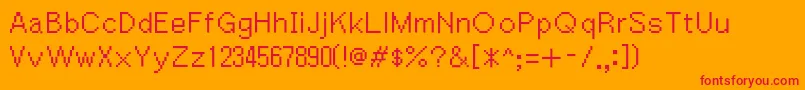 Igiari Font – Red Fonts on Orange Background
