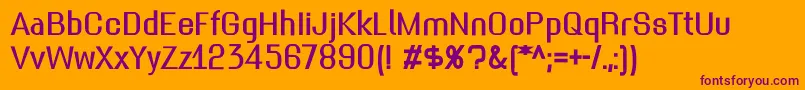 TheAmbrosiaSociety Font – Purple Fonts on Orange Background