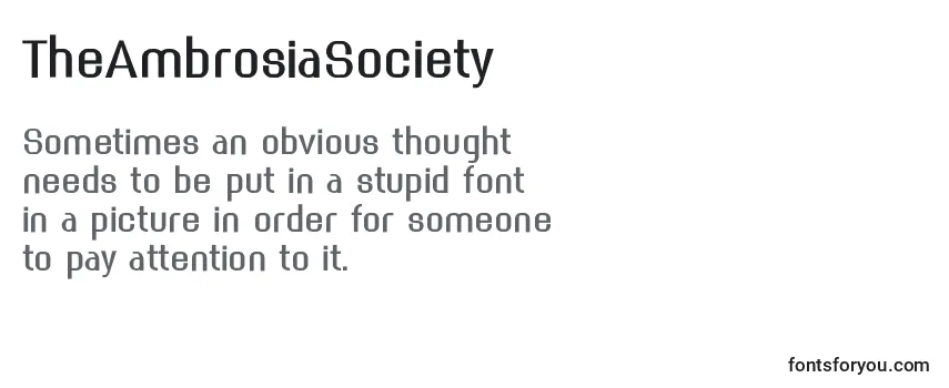 Review of the TheAmbrosiaSociety Font